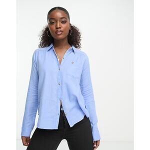 NWOT Hollister Women Blue Oxford Shirt